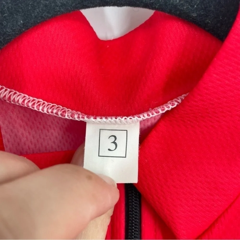 Biemme Red Cycling‎ Jersey Mens Sz 3 M 1/2 zip